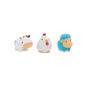 custom rubber cute farm animal chicken floating bath toys for kids