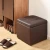 Import Custom Seat square faux leather folding storage ottoman stool from China