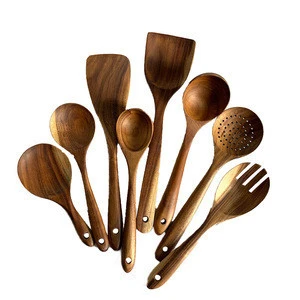 Custom Vintage Antique Teak Wooden Spoon Utensil Rest Set for Cooking &amp; Coffee &amp; tea