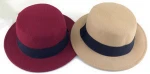 Custom Wholesale Fashion Cashmere Fedora Hat Wide Brim Felt Cap Gentleman Europe Formal hat winter warm bucket hats