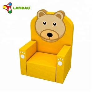 Customized children sofa chair bear baby shape soft kids leather sofa