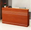 Customized color FR-MDF PD material used modern salon reception desks sale