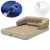 Import Customized Durable Single or Double Inflatable Flocking Air Bed with Backrest from China