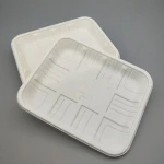 Customized Food Grade Supermarket Disposable PP CornStarch Food Tray For meat food Packaging