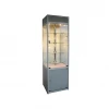 Customized free standing glass tower showcase display cabinet, glass cabinets display showcase