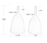 Customized service fda approved silicone portable menstrual cup