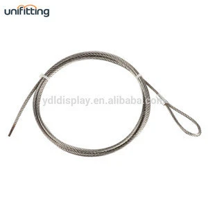 Customized Size 1.0mm  display hanging system cable gripper stainless steel wire ropes for slings