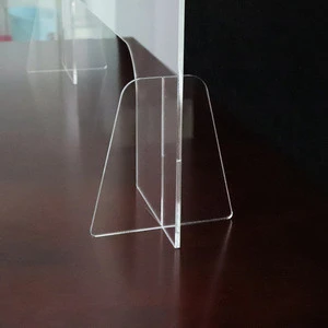 customized size sneeze guard safety Protective clear plexiglass acrylic nails table shields for counter protection