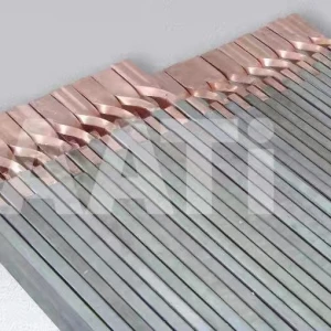 Customized Titanium Copper Conductive Rod Factory Supply Titanium Clad Copper Bar Ti Clad Copper Anode Rod for Electrowinning