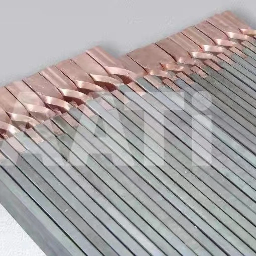 Customized Titanium Copper Conductive Rod Factory Supply Titanium Clad Copper Bar Ti Clad Copper Anode Rod for Electrowinning