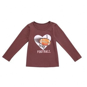 Cute Football Print Thin Long Sleeve T Shirt for Baby Infant and Toddler