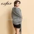 Import CX-B-P-41C Handmade Grey Cashmere Wool Cape Shawl With Fur from China