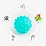CY0235  Colorful baby sensory teether toy Textured Ball set 8pcs Baby toys with high quality