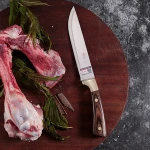 DENGJIA Forged Sharp Blade Stainless Boning Knife Kitchen Knives Set with Color Wooden Handle Knife bbq