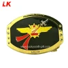 Design your own 3D logo belt buckle with gold plating