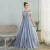 Import Designer Ladies Light Blue Evening Gown Crystal Beaded Long Evening Dress 2019 from China