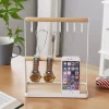 Desktop metal two-layer mobile phone jewelry glasses display stand holder