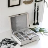 Display storage packaging jewelry case leather custom made jewelry box with inner disc