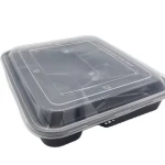 Disposable Plastic Takeaway Food Containers with 4 Compartments