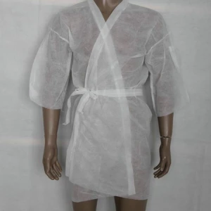 Disposable Salon Hairdressing Bathrobe Nonwoven Gown Kimono