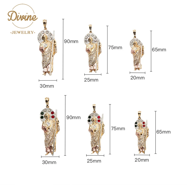 Divine Factory price latest Design hip hop jewelry alloy 18K gold jesus necklace pendant