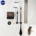 DIY High Torque Quartz Clock Movement Motor Mechanism Kit Black Hour Minute Hands Clock Parts