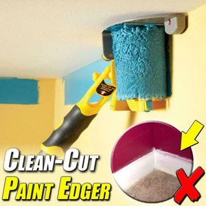 DIY Home Wall Painting Tools Yellow Paint Roller Brush Painting Handle Tool Small Trimming Color Separation Sponge Paint Brush