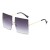 Import DLL1909 Eyewear High End Metal Gradient Vintage Small Rectangle Rimless Rectangular Sunglasses for Women from China