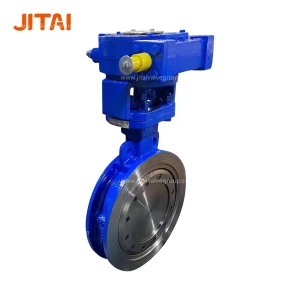 DN200 Wafer Style Metal Seated Manual Gearbox Operated Butterfly Valve