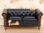 Doll House Mini Black Leather sofa set/2 Living Room Furniture Sofa/Chair JL3901