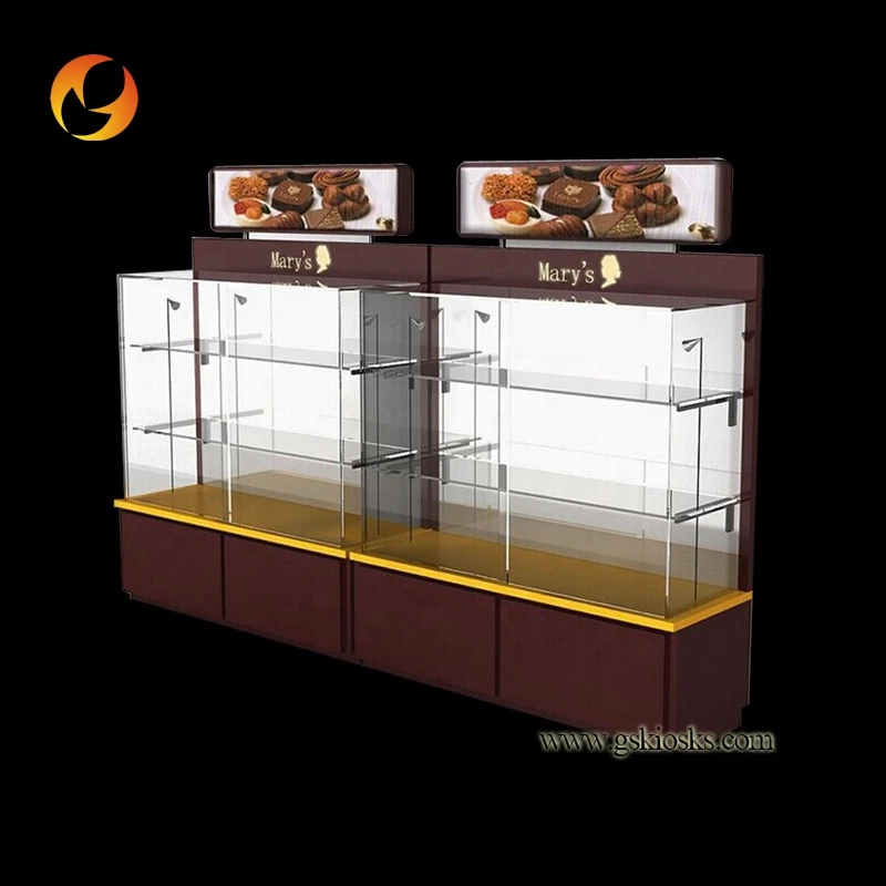 donut glass display cabinet