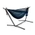 Import Double Cotton Hammock With Space Saving Steel Stand Includes Portable Carrying Case-Desert Stripe Swing Hammocks from China