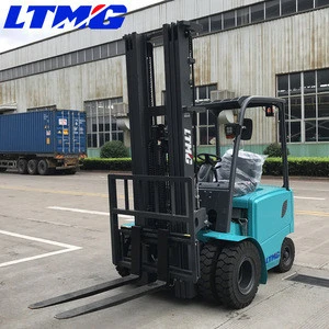 double front tyres 2 ton small electric forklift with triplex mast 6m lifting height