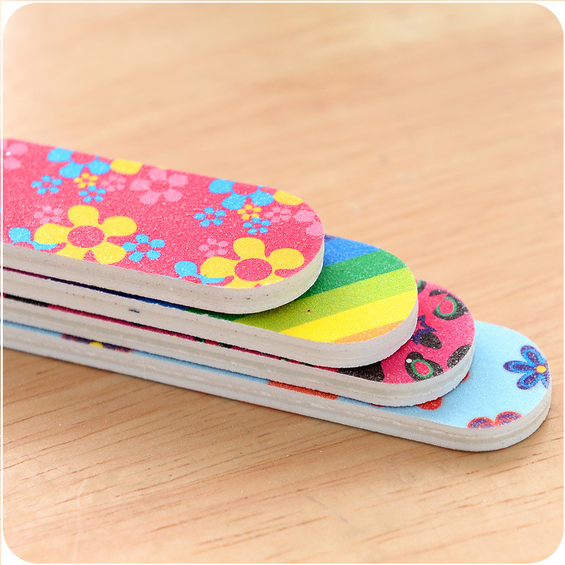 Double Sided Manicure Sanding File Buffer Grits Colorful Sanding Nail File