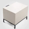 Drawer 2 layers wooden nightstand modern bedside table