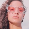 Dropship 2024 Summer Fashion Party Sunglasses Women Men Funny Glasses Personalized Irregular Shades Rainbow Clear Sunglass
