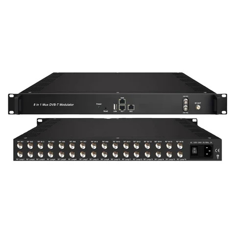 DVB-S tuner to Rf modulator 16 carriers outputs 16 in one qam momdulator