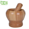 Eco-friendly Natural Bamboo Mortar And Pestle Kitchenware
