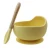Import Eco Friendly  Placemat Noodle Fruit Rice Bib collapsible suction spoon Silicone baby Bowl set from China