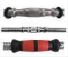 Ecommerce 35cm 24/32kg adjustable Electroplated rubber hex silver dumbbell bar adjustable stick