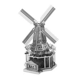 Educational Toys Dutch Windmill 3D Metal Puzzle Magnetic 3d Jigsaw Puzzles