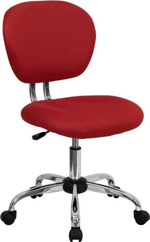 egronomic office chairs manufacturers Mid-Back Red full Mesh Padded Swivel Task Office Chair