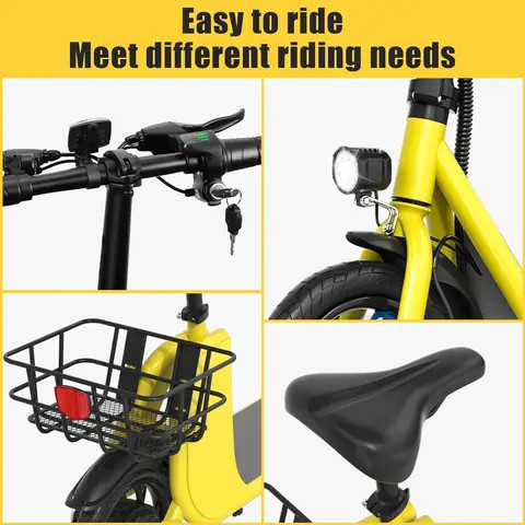 Buy Electric Scooter With Seat 450w Foldable 36v Battery E-scooter For ...