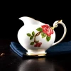 Embossed coffee set fine bone china beautiful flower ceramic tea set of vintage style