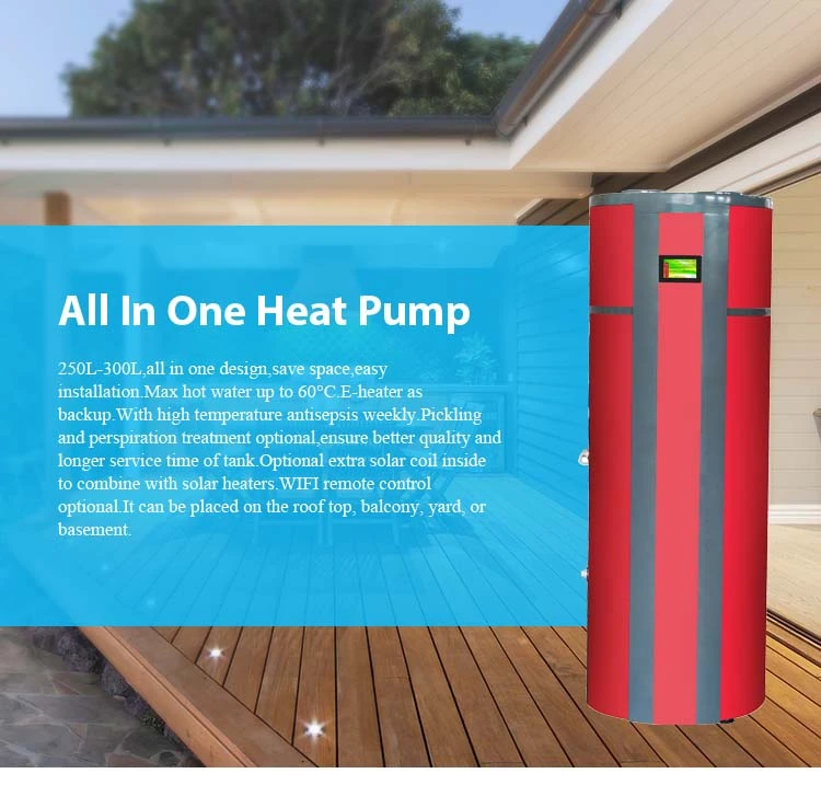 energy saving heat pump with stainless steel tank hybrid solar heat pump hot water all in one
