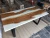 Import Epoxy resin table of acacia natural edge solid wood ,Walnut Suar Inlay river dining table from India