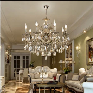 European candle crystal chandelier
