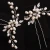 Import European style hair forks Bridal Handmade Pearl Rhinestone Flower Silk crystal hair fork from China