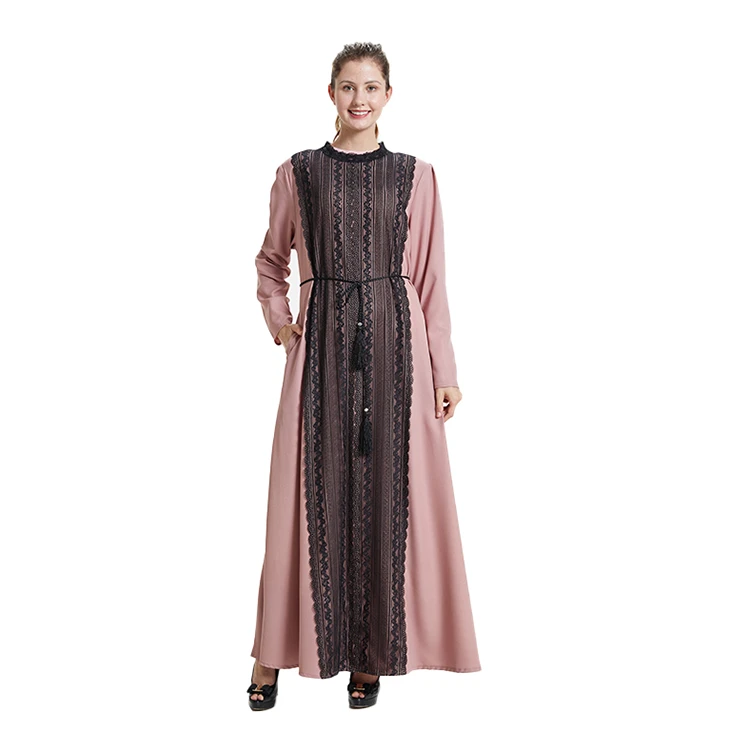 F8868 Embroidery Muslim Womens Clothing Middle East Abaya Islamic Clothing Long Muslim Woman Dresses
