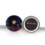 Factory custom designed round tinplate pin button badge enamel process promotion products wholesale
